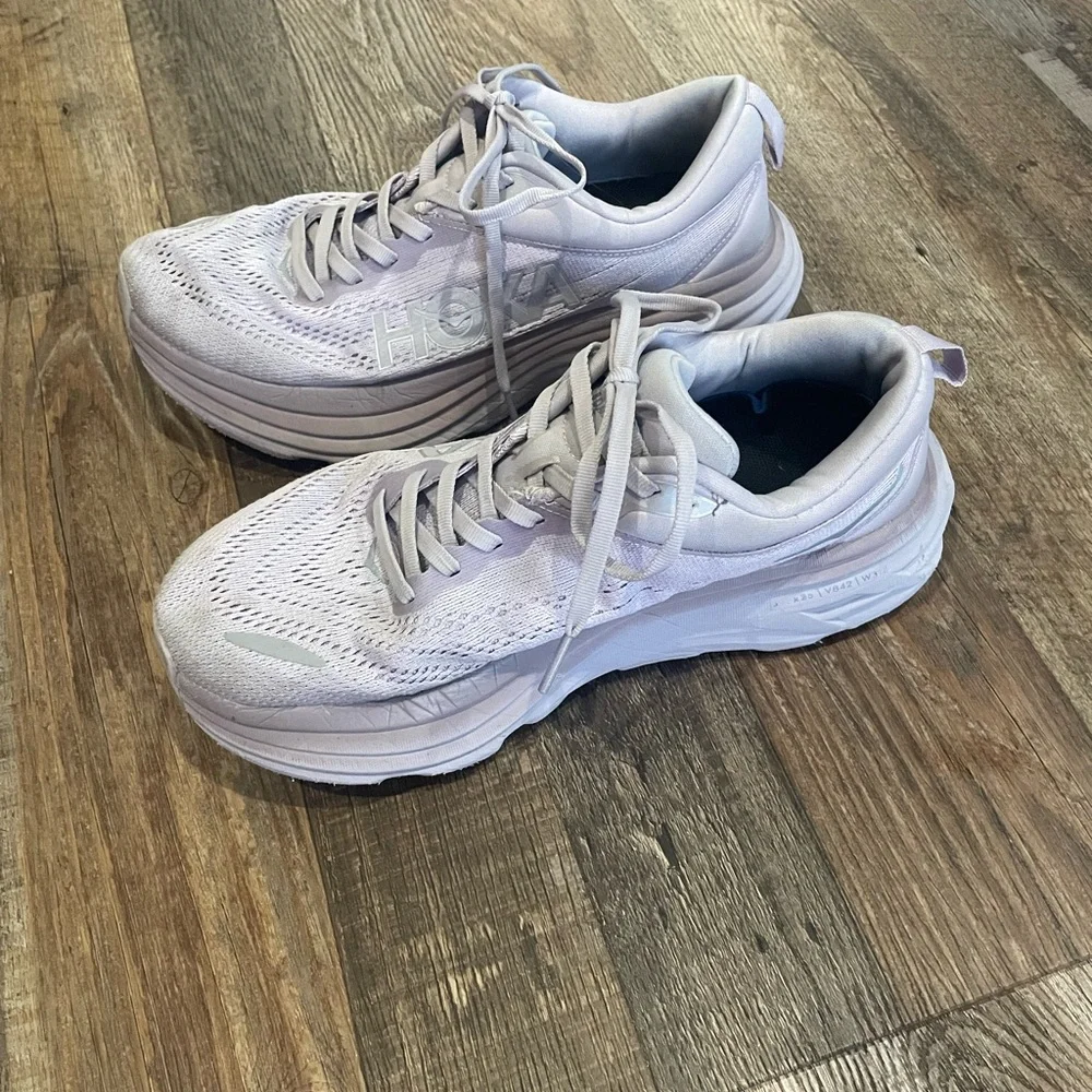 Hoka Women's Light Lavender/White Athletic Running Shoes - Picture 2 of 7